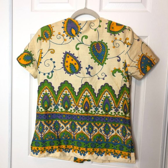 Vintage 1960's Playmaker by Mannie Fineman Paisley Shirt Retro Groovy - Picture 4 of 5